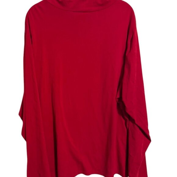 COLDWATER CREEK  RED Turtle Neck Style TOP  3X EUC - Picture 4 of 6